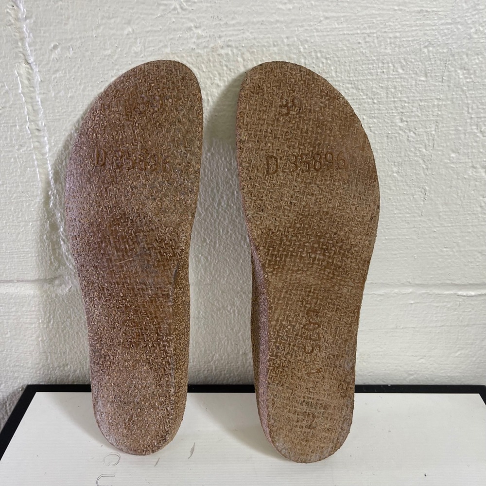 Birkenstock Replacement Footbed Insoles Tan Suede Size 39 L8 M6 Made in Germany - Picture 3 of 6